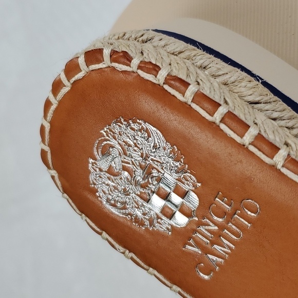 Vince Camuto Belisnda Leather Crossband Slide Platform Sandles Size 8W - Picture 13 of 17